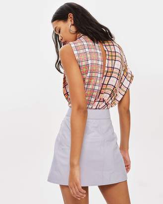 Topshop Asymmetric Wrap Mini Skirt