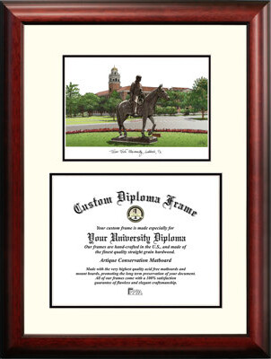 Campus Images NCAA Texas Tech Red Raiders Scholar Lithograph Diploma Frame