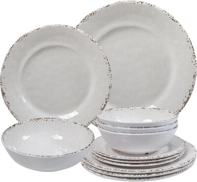 Latitude Run Melamine Dinnerware Sets Dishes Dinnerware SetService For 4 Lightweight Kitchen Plates And Bowls Sets Great For Casual Dining And Outdoor Parties C