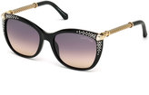 Thumbnail for your product : Roberto Cavalli Studded Cat-Eye Sunglasses, Black