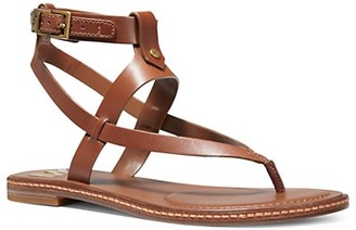 MICHAEL Michael Kors Pearson Leather Toe-Thong Sandals