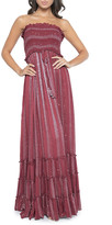 Thumbnail for your product : PQ Swim Charlotte Strapless Striped Metallic Dress