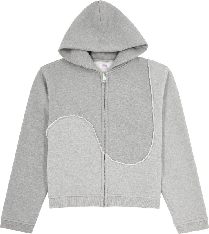 ERL Swirl Zipped Hooded Sweatshirt - Man Sweatshirts Grey L