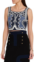 Thumbnail for your product : Peter Pilotto Cropped Jacquard-Knit Top