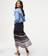Thumbnail for your product : LOFT Striped Mosaic Drawstring Skirt