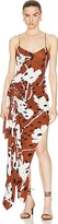 Thumbnail for your product : Monse Floral Print Draped Slip Dress in Rust