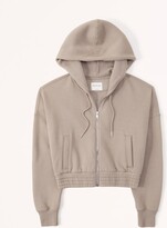 Winter 2023 Zip UP Hoodie (Crop) Stone
