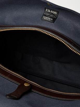 Filson Leather-Trimmed Twill Duffle Bag - Men - Blue