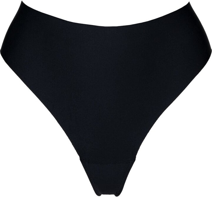 JIV ATHLETICS The Cameltoe Proof High Rise Thong - Black - ShopStyle