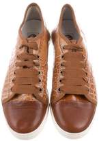 Thumbnail for your product : Lanvin Animal Print Cap-Toe Sneakers