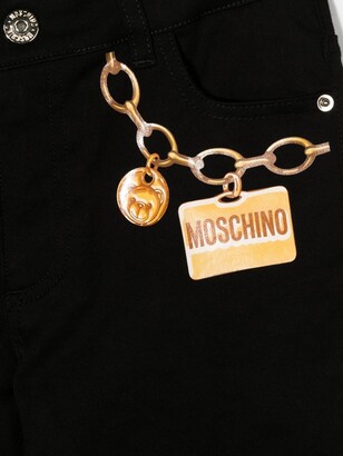MOSCHINO BAMBINO Chain-Link Print Detail Trousers