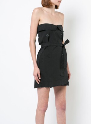 Unravel Project Strapless Belted Mini Dress