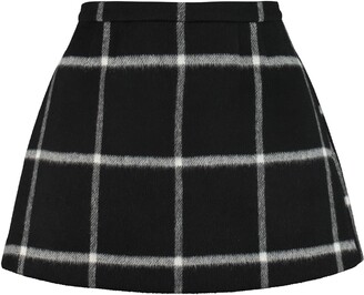 RED Valentino Check Mini Skirt - ShopStyle