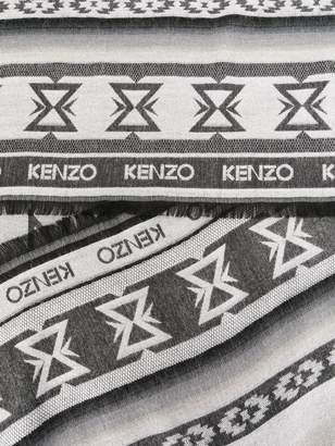 Kenzo Aztec print scarf