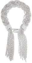 Thumbnail for your product : Aurélie Bidermann Miki Braided Silver-plated Bracelet