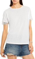 Thumbnail for your product : Clu Lace-Paneled Tencel And Wool-Blend Jersey T-Shirt
