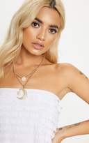 Thumbnail for your product : PrettyLittleThing Gold Moon Star Chunky Layered Necklace