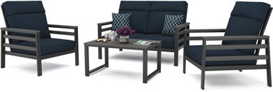 Latitude Run Barbuda 4 Person Seating Group With Sunbrella Cushions