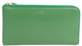 Thumbnail for your product : Celine green leather half zip continental wallet