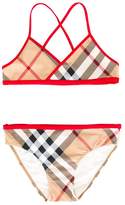 Thumbnail for your product : Burberry Kids new classic check bikini
