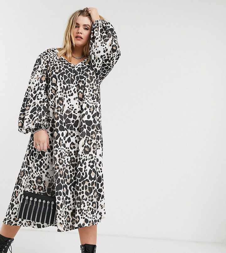 swing curve midi dress