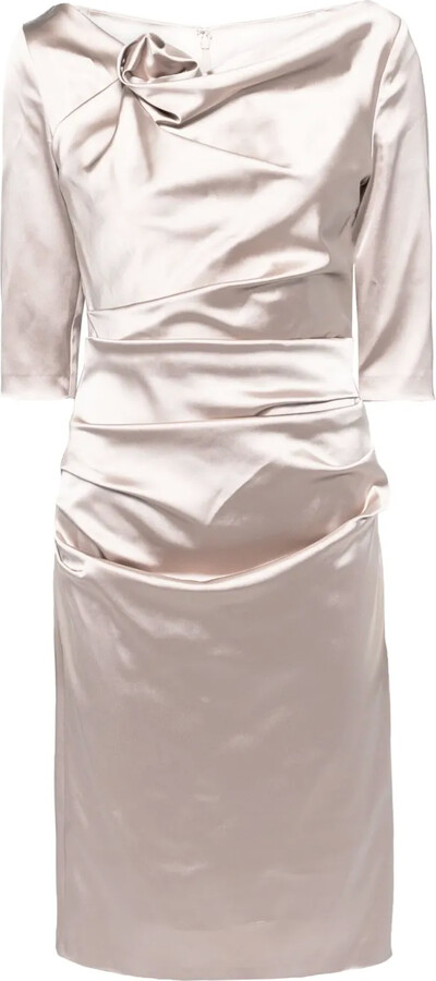 Talbot Runhof Draped Detailing Dress
