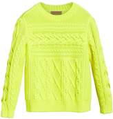 Burberry Aran Knit Wool Cashmere Sweater
