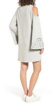 Thumbnail for your product : BP Embellished Cold Shoulder Sweatshirt Dress