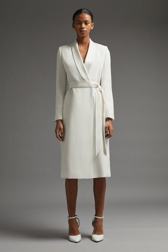 Tuxedo Wrap Dress | Shop the world's largest collection of fashion |  ShopStyle UK