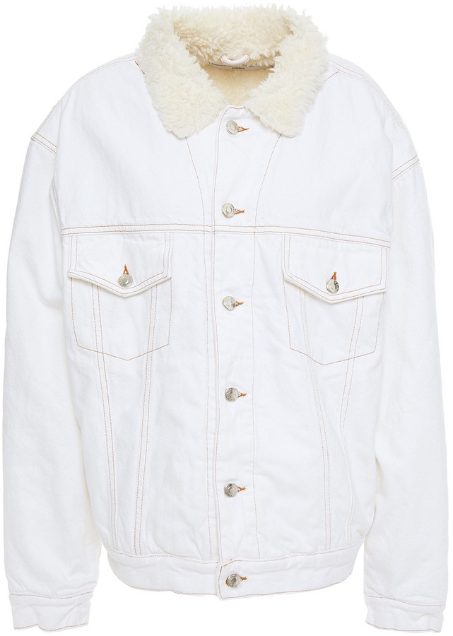 IRO Franz Oversized Faux Shearlinglined Denim Jacket ShopStyle