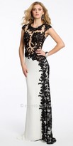 Thumbnail for your product : Jovani Illusion Lace Jersey Prom Dress