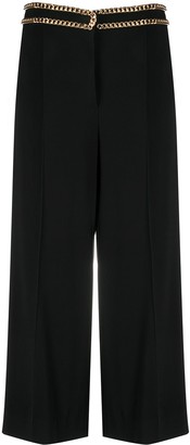Moschino Chain-Trim Cropped Trousers