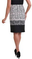 Thumbnail for your product : Peter Nygard Border-Print Pull-On Pencil Skirt