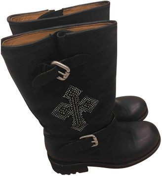 Non Signã© / Unsigned Black Leather Boots