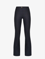 Thumbnail for your product : Pinko Hulki pinstripe stretch-woven flare trousers
