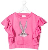 Thumbnail for your product : MonnaLisa Bugs Bunny ruffle T-shirt
