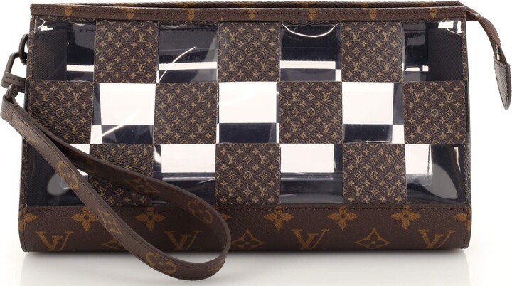 Louis Vuitton Brown Monogram Coated Canvas and Black Coated Canvas