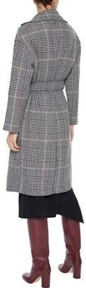 Iris & Ink Lynnae Double-breasted Prince Of Wales Checked Wool-blend Trench Coat