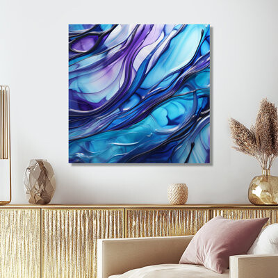 Wrought Studio Inner Nebula Deep Blue - Waves Wall Art Decor