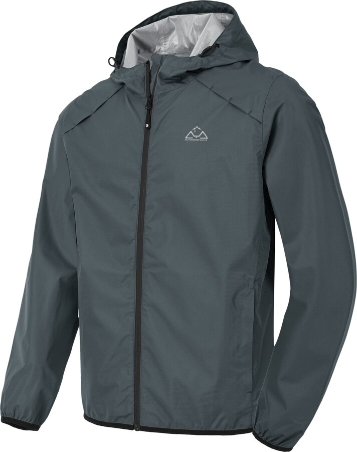 Rdruko Mens Lightweight Waterproof Jacket Packable Thin Rain Coat