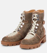 Thumbnail for your product : Christian Louboutin Macademia suede and leather hiking boots