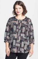 Thumbnail for your product : NYDJ Patchwork Plaid Top (Plus Size)