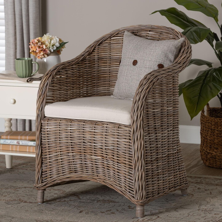 bali & pari Amanda Boho Armchair, Kubu Grey