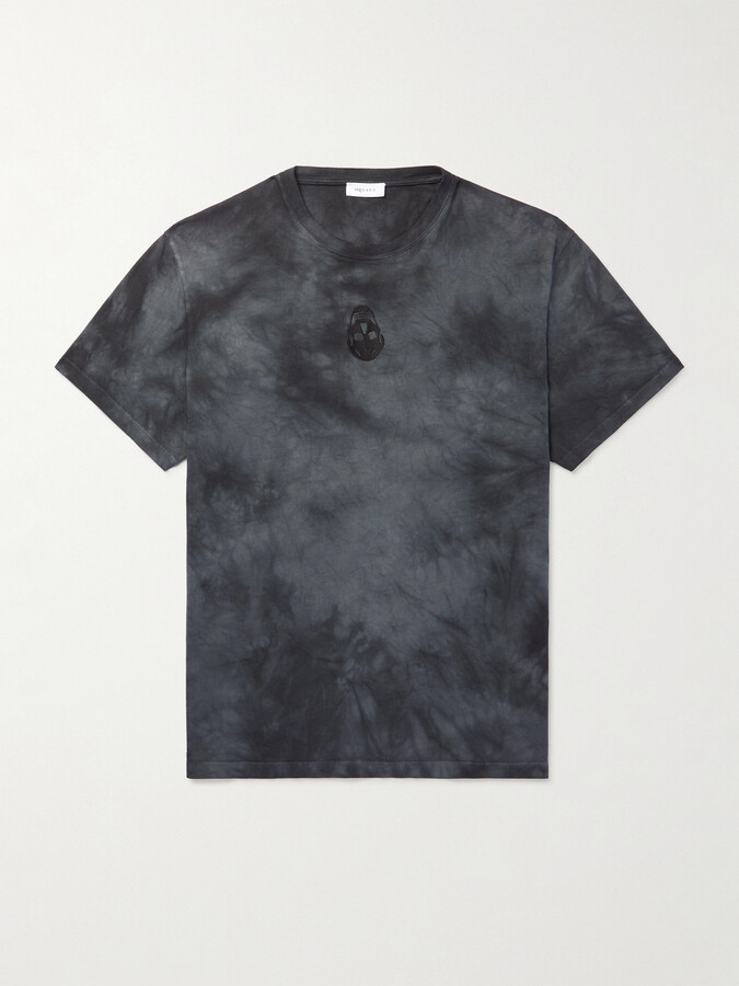 Alexander McQueen Logo-Embroidered Tie-Dyed Cotton-Jersey T-Shirt