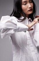 Thumbnail for your product : Topshop Pleated Waist Poplin Shirt