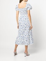 Thumbnail for your product : HVN Cherry-Print Smocked Ruffle Dress