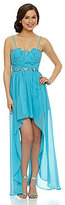 Thumbnail for your product : B. Darlin Spaghetti-Strap Beaded Hi-Low Dress