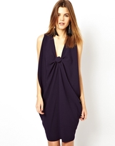 Thumbnail for your product : ASOS Shift Dress With Knot Front Detail