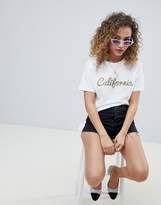 Thumbnail for your product : Miss Selfridge embroidered slogan t-shirt