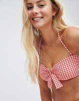 Thumbnail for your product : Seafolly capri check gingham bandeau bikini top